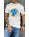 CAMISETA ESTAMPADA VERSACE  AZUL