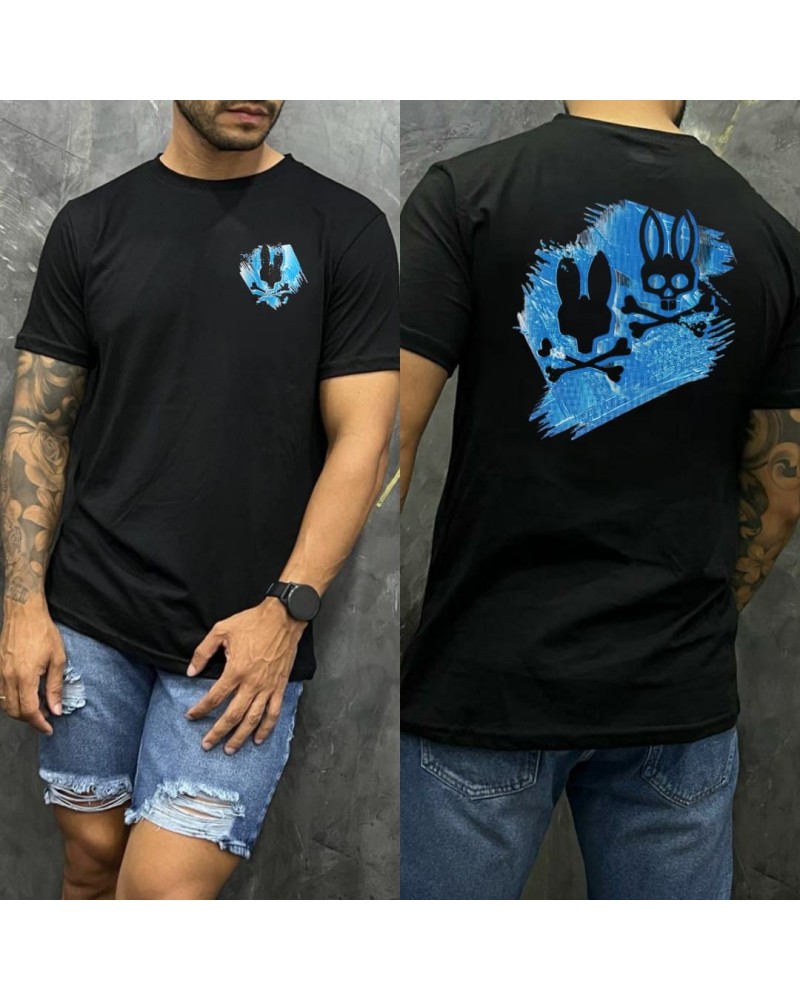 CAMISETA ESTAMPADA PSYCHO BUNNY AZUL